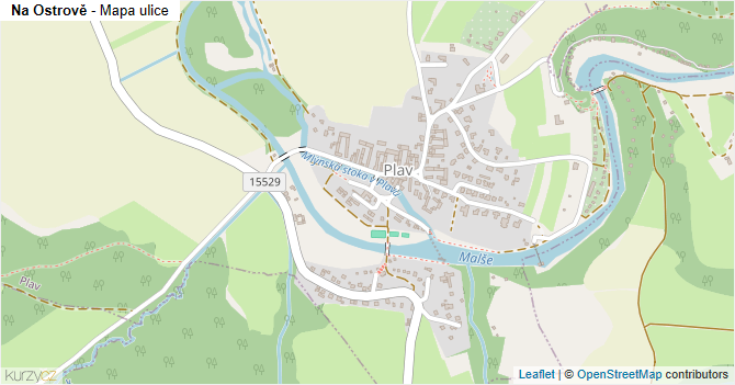 Na Ostrově - mapa ulice
