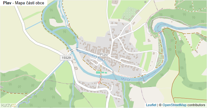 Plav - mapa části obce