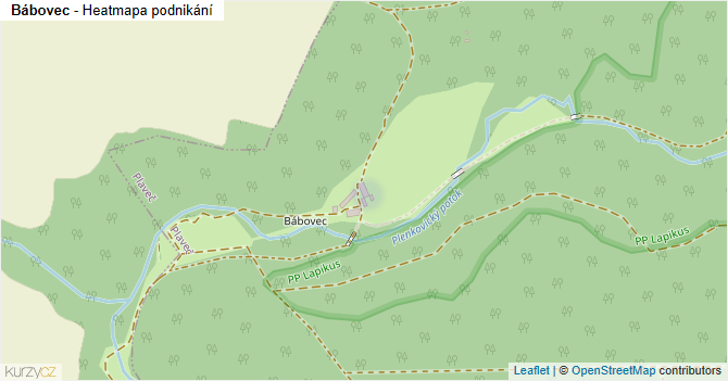 Bábovec - mapa podnikání