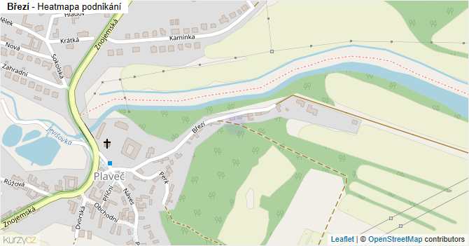 Březí - mapa podnikání