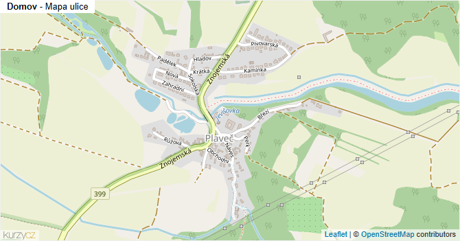 Domov - mapa ulice