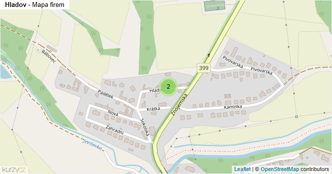 Hladov - mapa firem