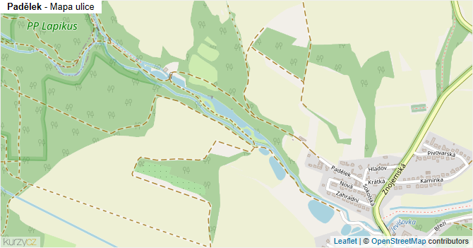 Padělek - mapa ulice