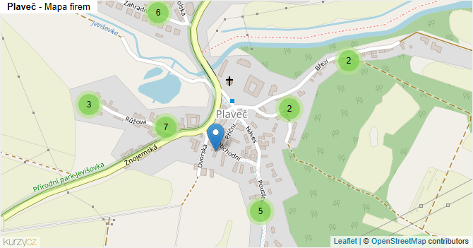 Plaveč - mapa firem