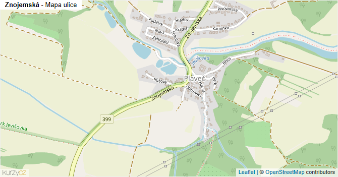 Znojemská - mapa ulice