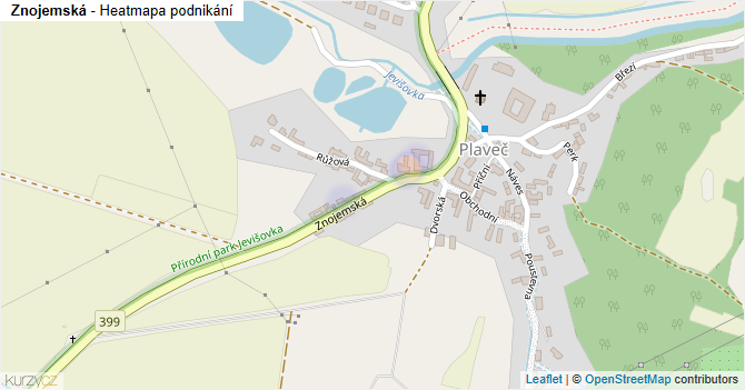 Znojemská - mapa podnikání