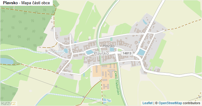 Plavsko - mapa části obce