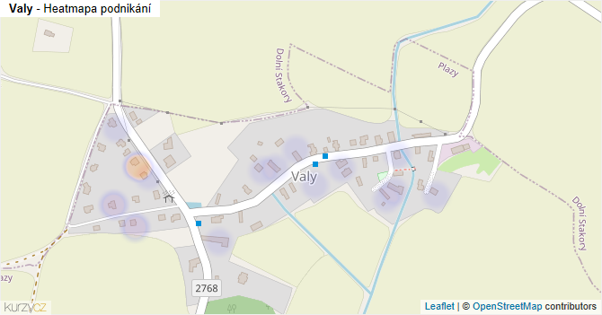 Valy - mapa podnikání
