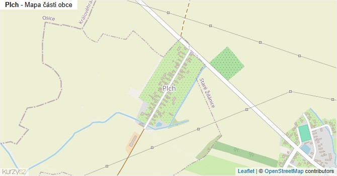 Plch - mapa části obce