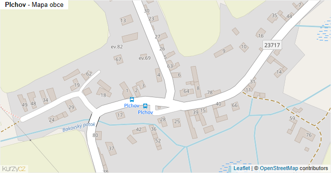 Plchov - mapa obce