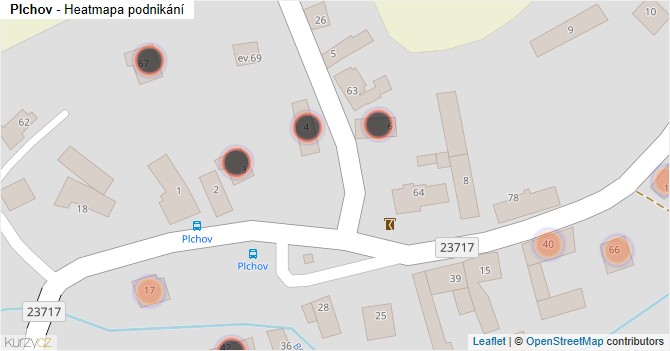 Plchov - mapa podnikání