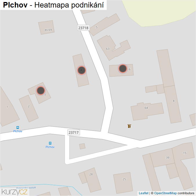 Mapa Plchov - Firmy v obci.