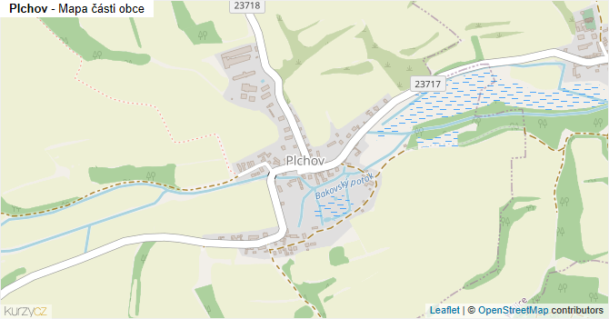 Plchov - mapa části obce