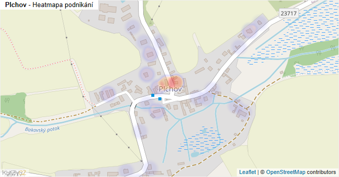 Plchov - mapa podnikání