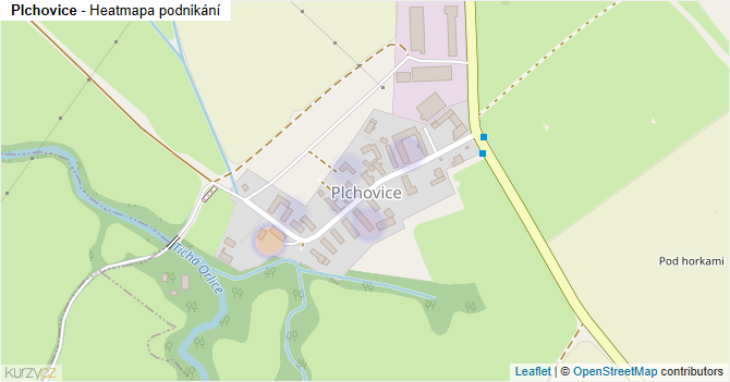 Plchovice - mapa podnikání