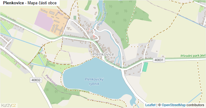 Plenkovice - mapa části obce