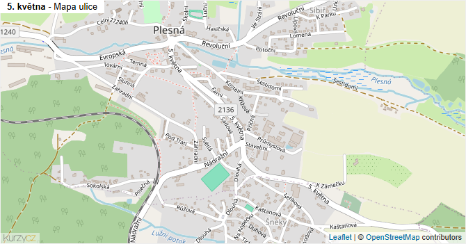 5. května - mapa ulice
