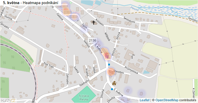 5. května - mapa podnikání