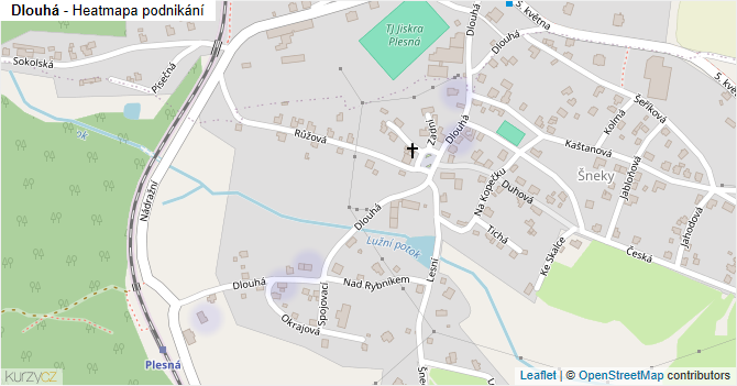 Dlouhá - mapa podnikání
