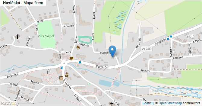 Hasičská - mapa firem