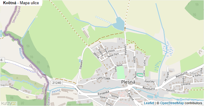 Květná - mapa ulice