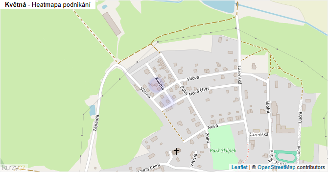 Květná - mapa podnikání