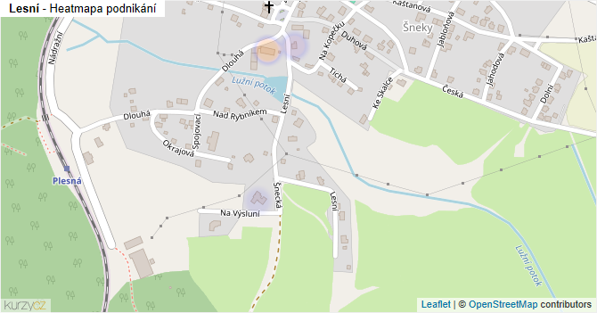 Lesní - mapa podnikání
