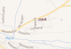Lipová v obci Plesná - mapa ulice