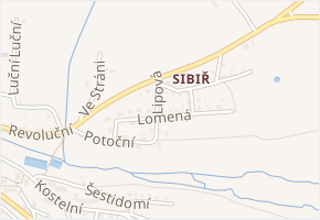 Lomená v obci Plesná - mapa ulice