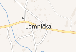 Lomnička v obci Plesná - mapa části obce