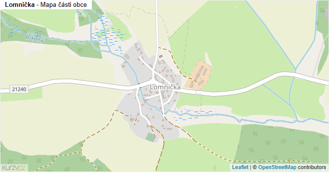 Lomnička - mapa části obce