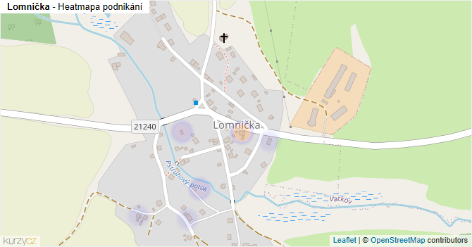 Lomnička - mapa podnikání