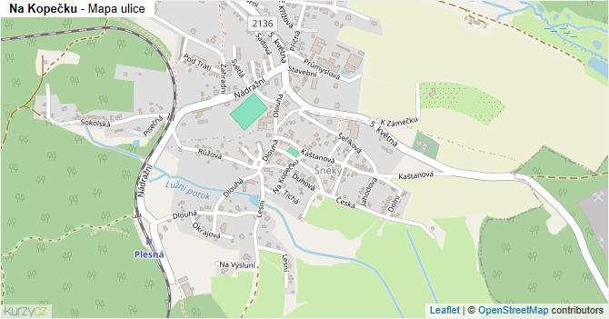 Na Kopečku - mapa ulice