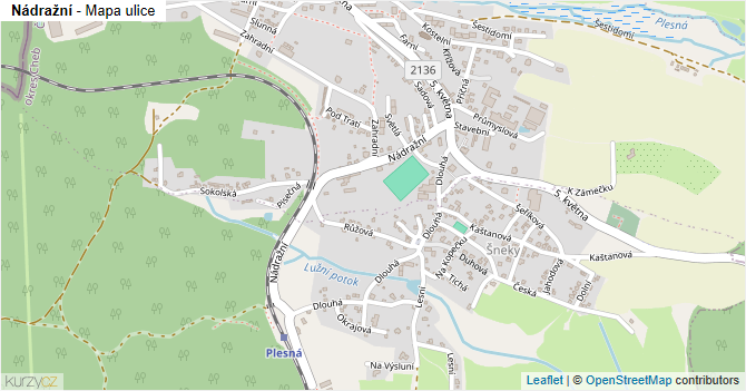 Nádražní - mapa ulice