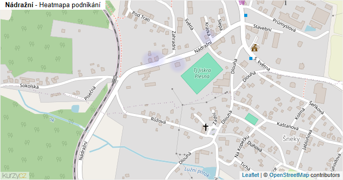 Nádražní - mapa podnikání