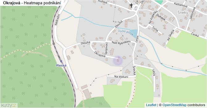 Okrajová - mapa podnikání