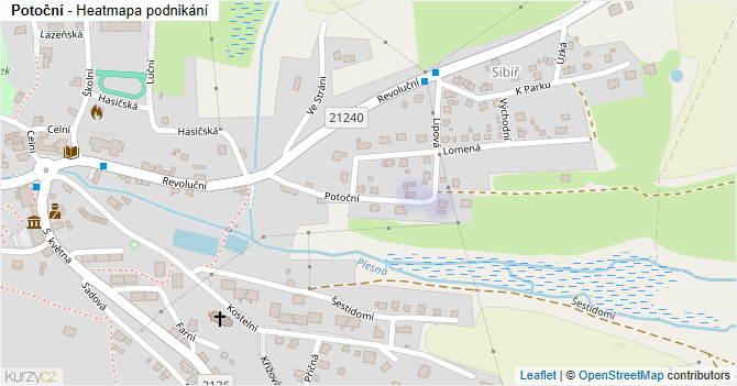 Potoční - mapa podnikání