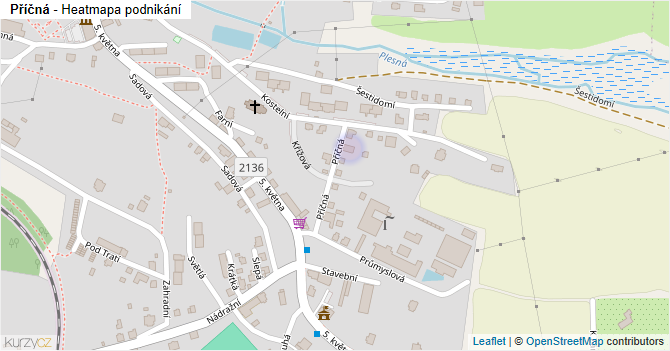 Příčná - mapa podnikání