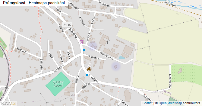 Průmyslová - mapa podnikání