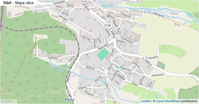 Sibiř - mapa ulice