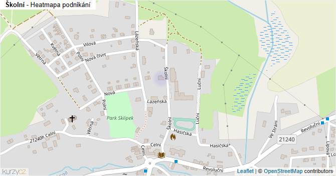 Školní - mapa podnikání