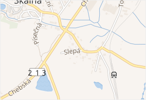 Slepá v obci Plesná - mapa ulice