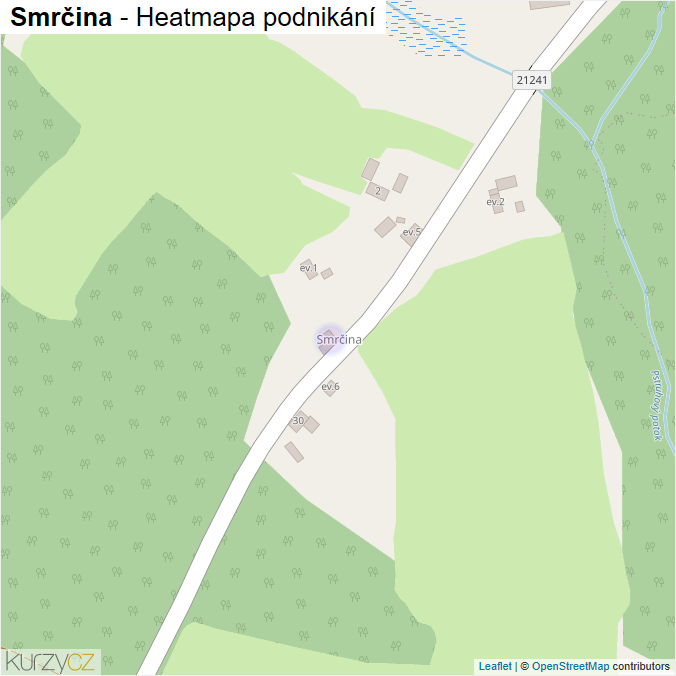 Mapa Smrčina - Firmy v části obce.