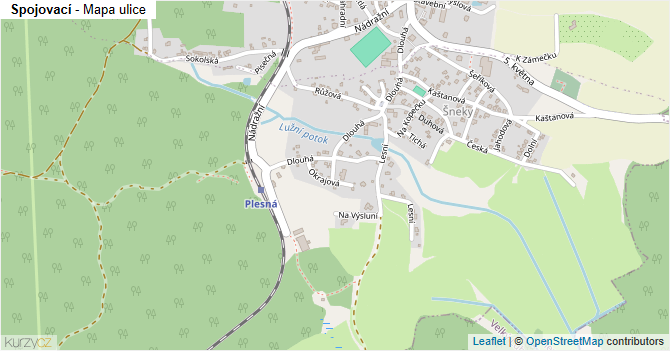 Spojovací - mapa ulice