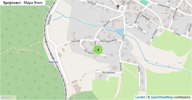 Spojovací - mapa firem