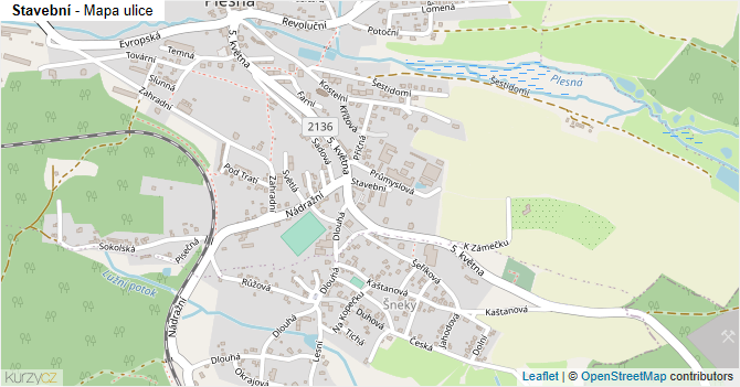 Stavební - mapa ulice