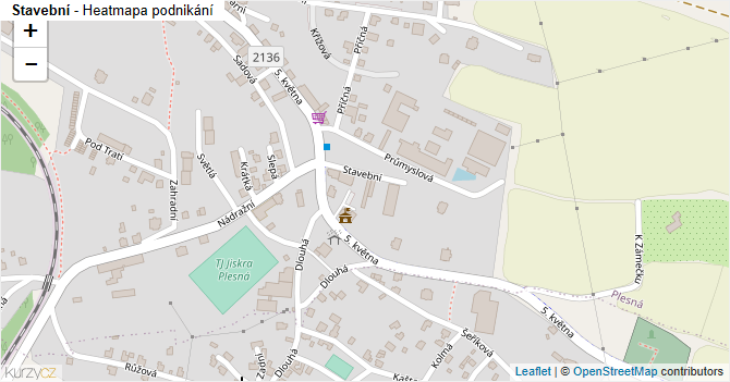 Stavební - mapa podnikání