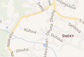 U Kapličky v obci Plesná - mapa ulice