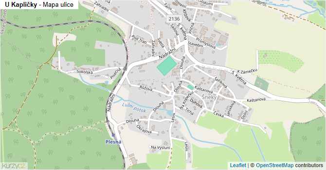 U Kapličky - mapa ulice