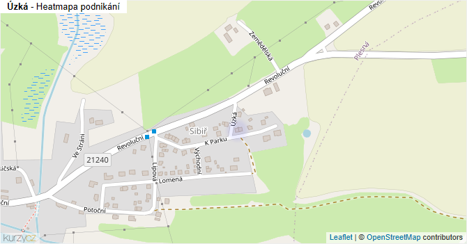 Úzká - mapa podnikání
